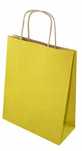 ŻÓŁTA TORBA PAPIEROWA 24x10x32cm z uchwytem skręcanym A4 100 sztuk