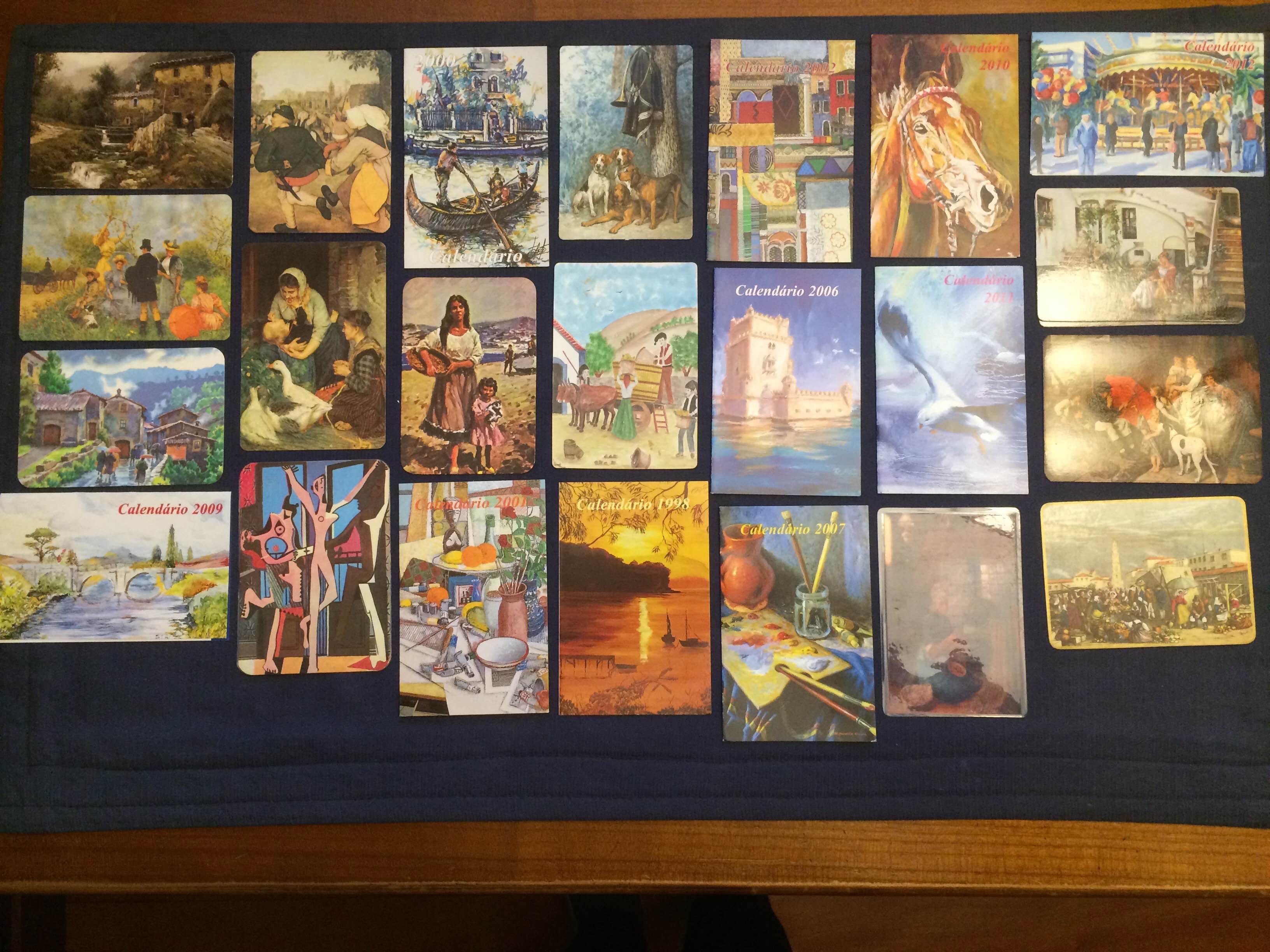 Lote de 135 calendários de bolso
