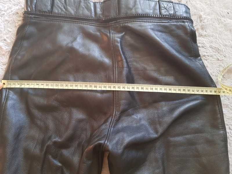 Spodnie Furygan skórzane retro motocyklowe M unisex prawdziwa skóra