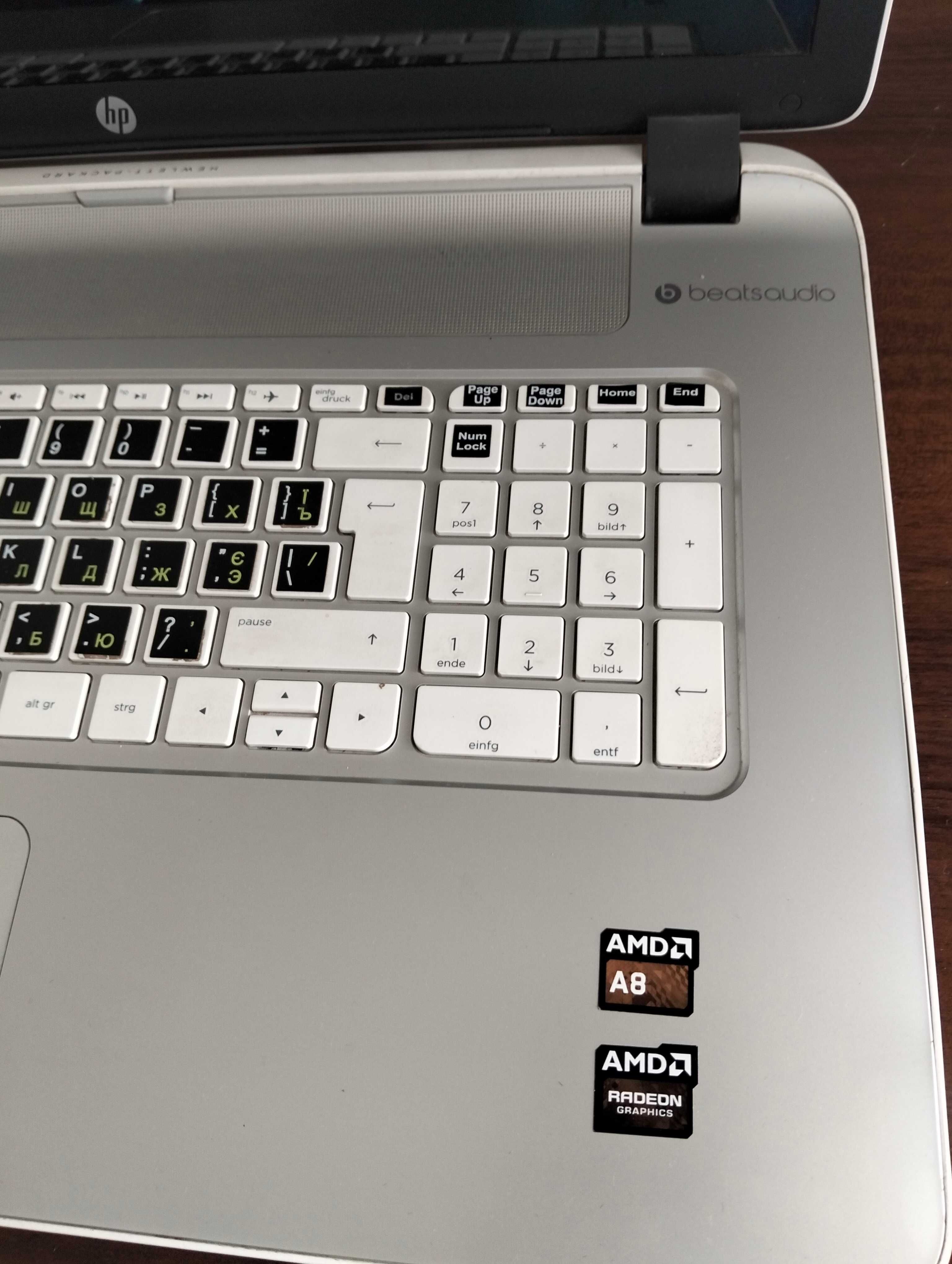 Ноутбук НР Pavilion 17, AMD A8, ram 16 gb, ssd 256 gb, Radeon Graphic