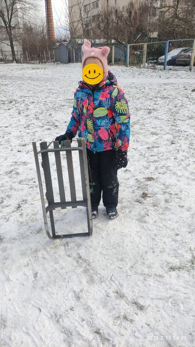 Зимний термо-комбинезон для девочки, 128 см