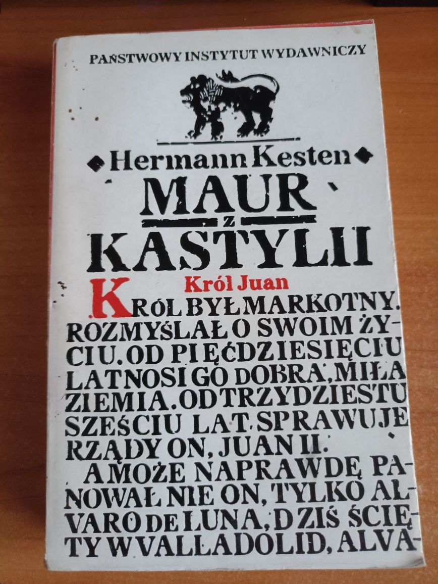 "Maur z Kastylii" Herman Kester