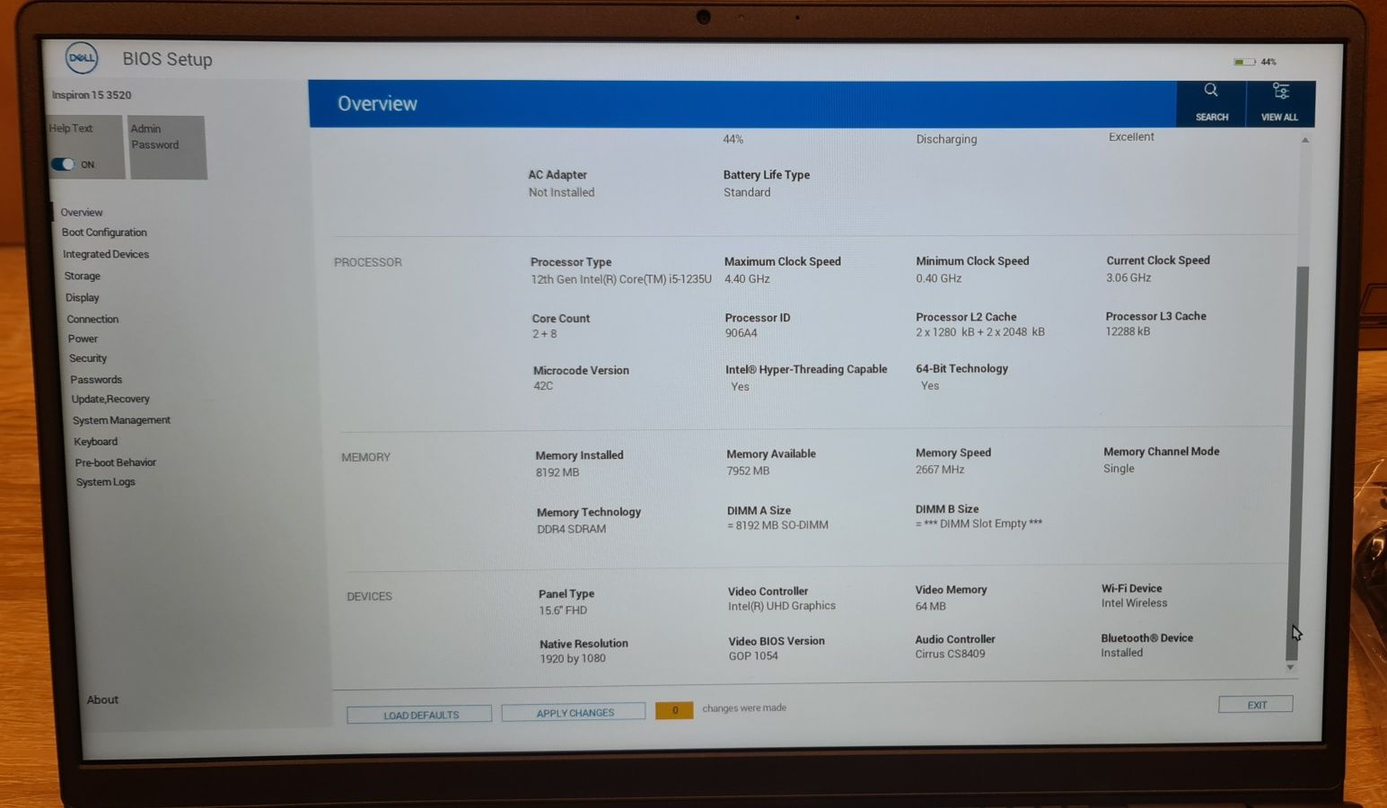 Dell Inspiron 3520 15,6" i5-1235U 8GB RAM 512GB Dysk SSD
