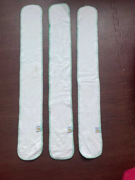 Wkłady bambusowe Kokosi zielone 3 warstwowe wąskie