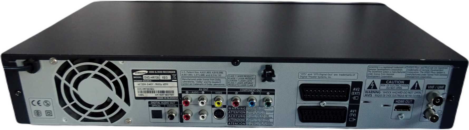 Samsung DVD-hr725 nagrywarka HDD DVD w pełni sprawna bez pilota HDMI