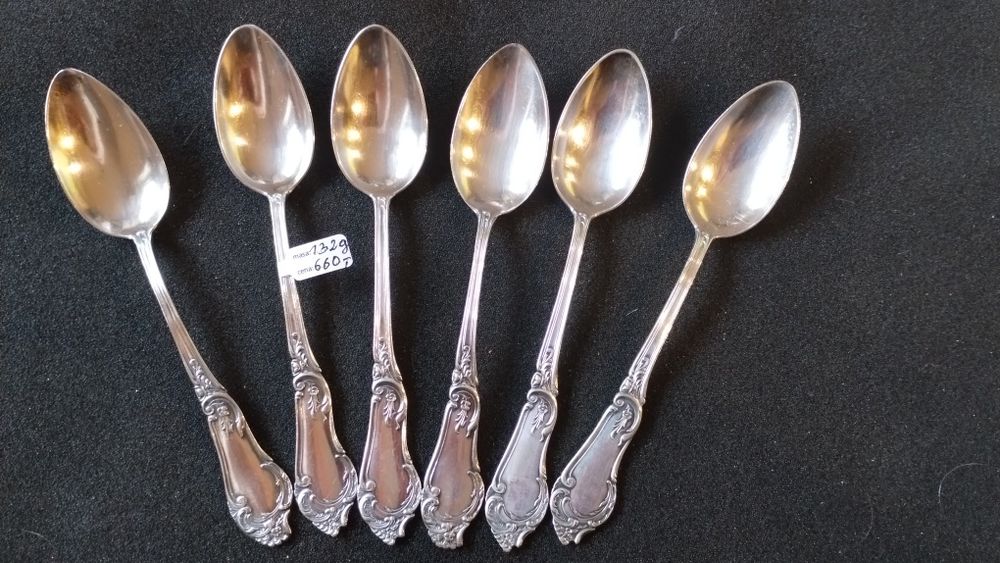 Piękne srebrne 800 łyżeczki do herbaty,