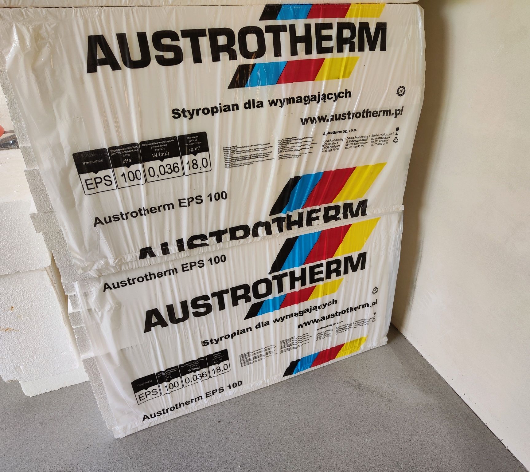 Styropian AUSTROTHERM EPS 100 podłoga 036 3cm i 5cm