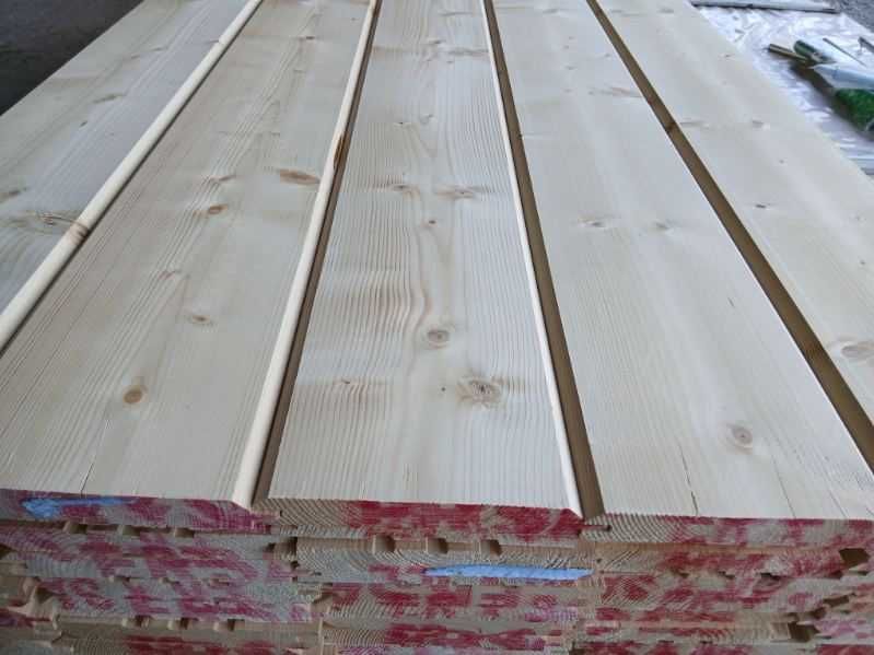 Gruba deska elewacyjna 28x195mm, suche drewno - świerk, na ściany domu