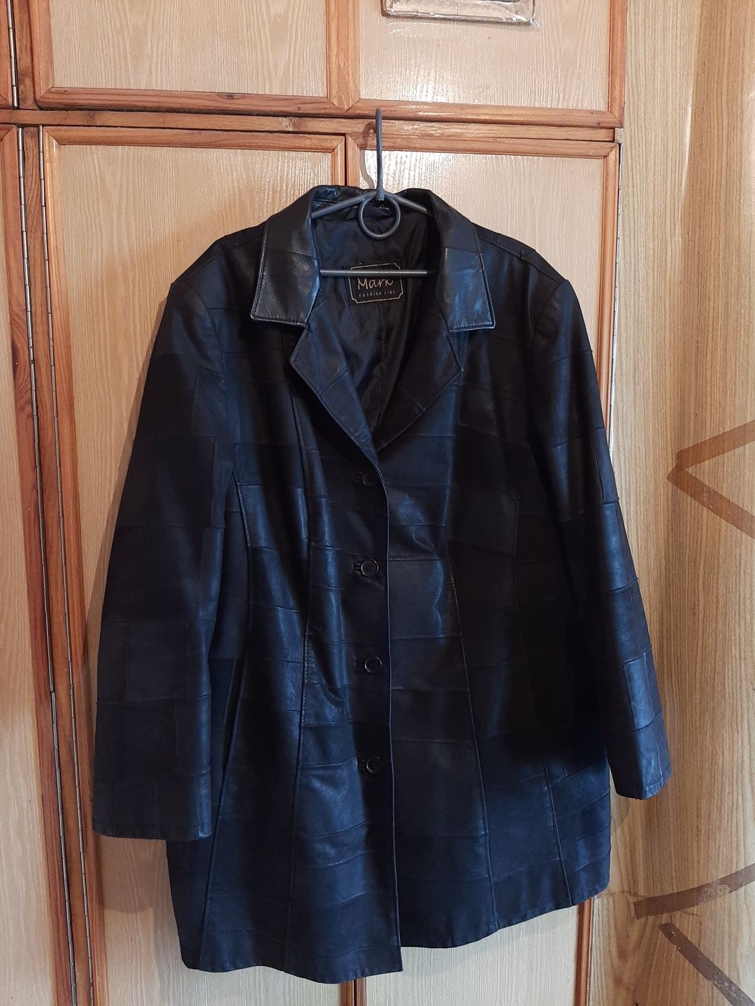 Куртка замш и кожа чёрная ,размер 56