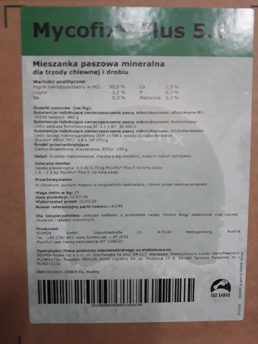 Mycofix Plus 5E preparat na mykotoksyny w paszach lochy knury prosięta