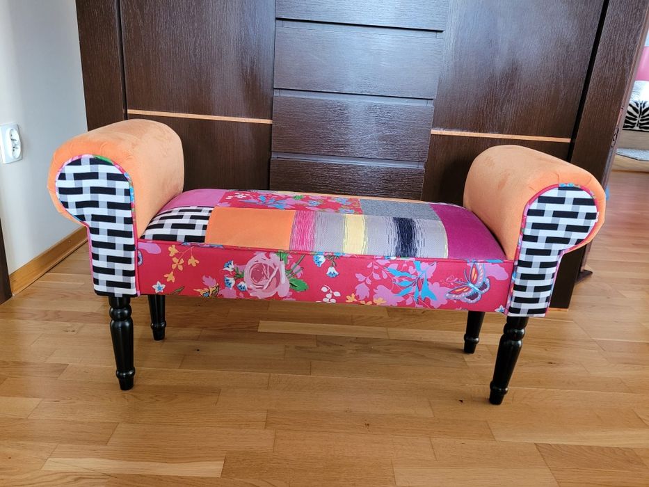 ŁAWKA SOFA patchworkowa kolorowa