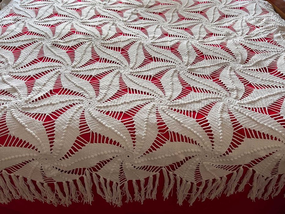 Vendo colchas de croché algodão feitas à mão - estrela mar e losangos