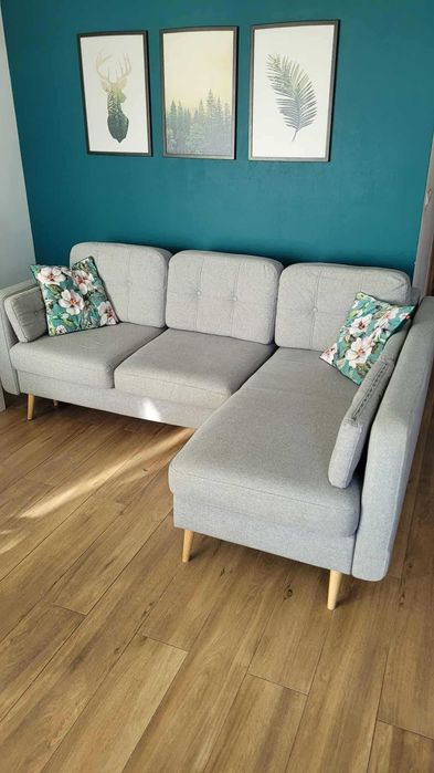 Kanapa rogówka narożnik Black Red White