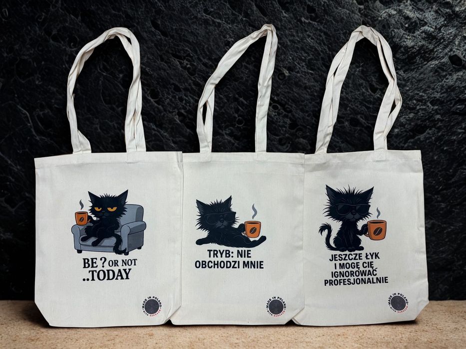 Torba Bawełniana , Tote Bag, mocna torba , stylowy sarkazm