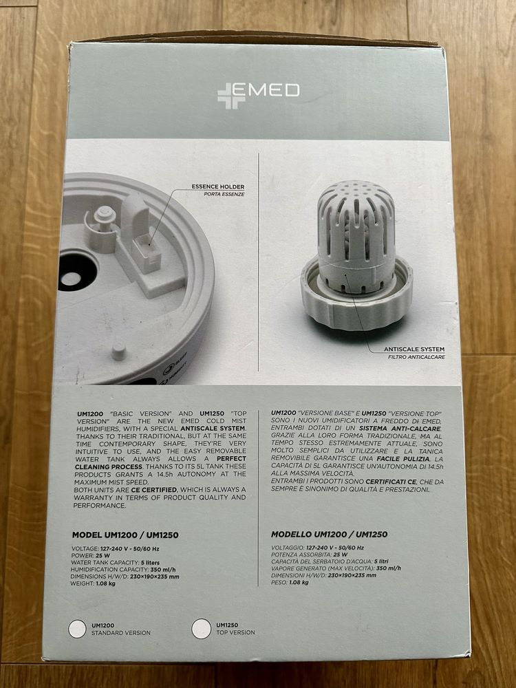 Nawilżacz powietrza kompaktowy EMED UM1200/UM1250