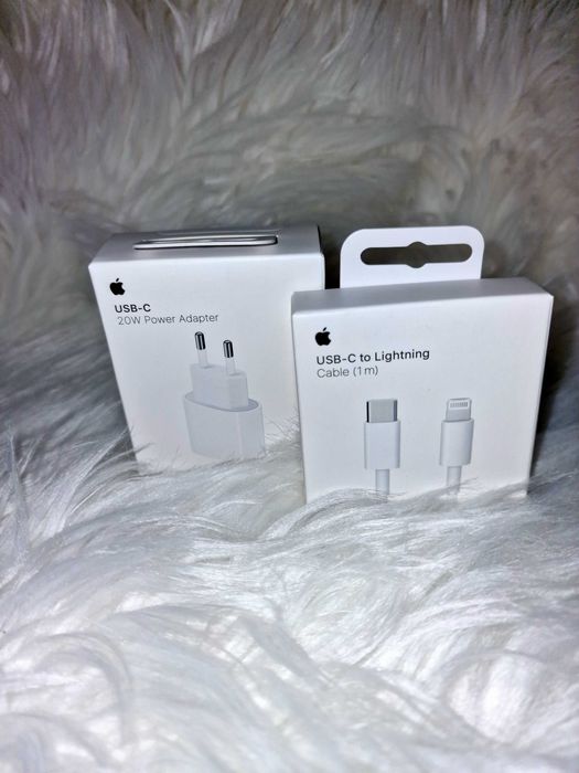 Nowy Zestaw Apple – Ładowarka Sieciowa 20W + Kabel USB-C na Lightning