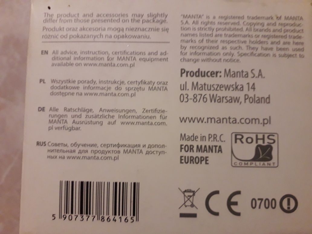 Amazon Manta ma417 Rainbow Eye głośnik Bluetooth