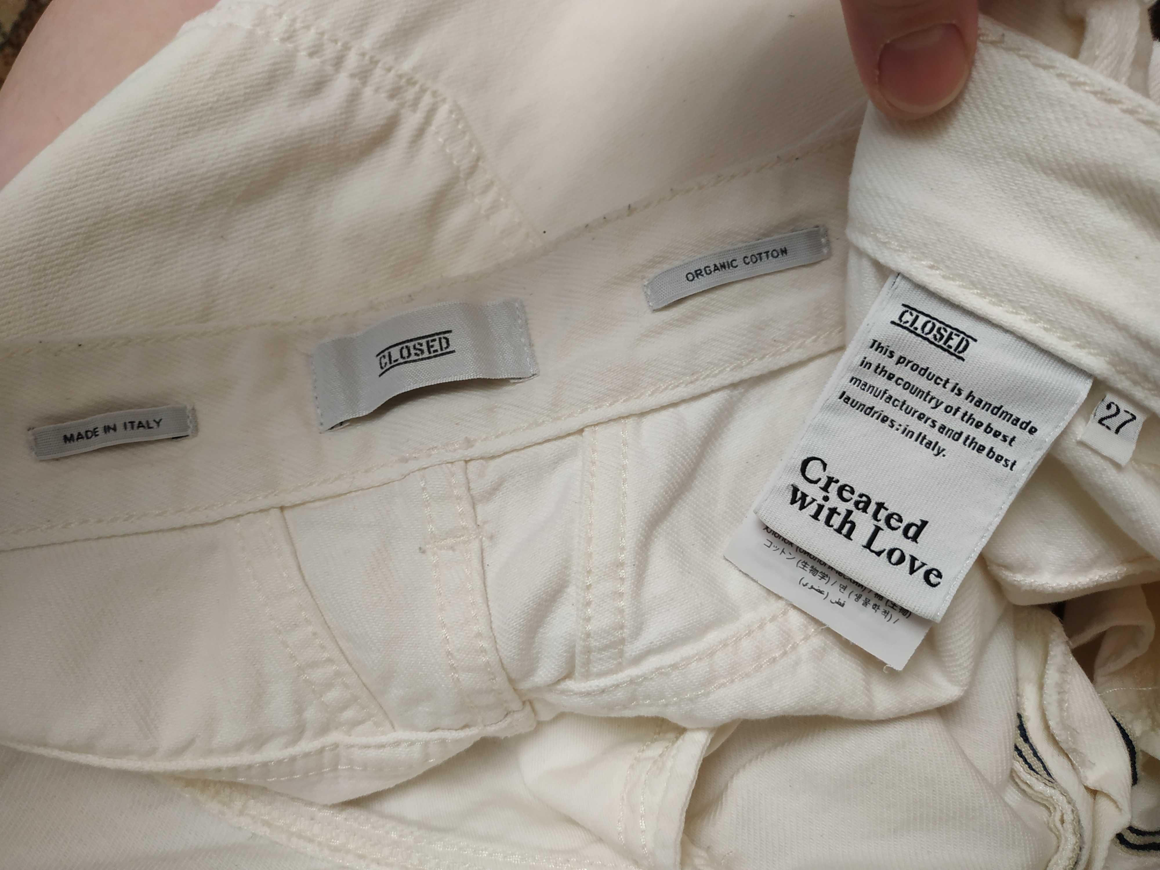 Белые женские джинсы Closed оригинал (Италия) из эко-денима 27 размер