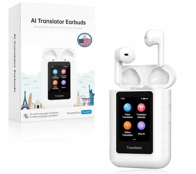 Translator AI Słuchawki tłumaczące w czasie rzeczywistym  144 języki