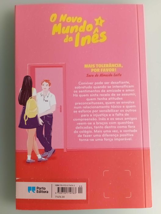 Livro "O Novo Mundo de Inês" de Sara de Almeida Leite