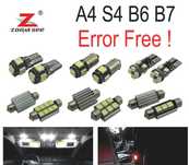 KIT COMPLETO DE 20 LÂMPADAS LED INTERIOR PARA AUDI A4 S4 RS4 B6 B7 2002-2008