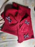 Conjunto de cachecol, gorro e luvas - tam. 2 - Lion Of Porches
