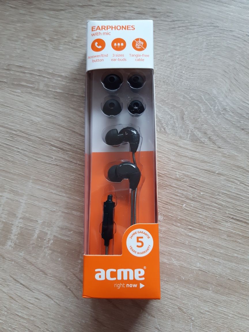 Słuchawki douszne przewodowe acme with mic