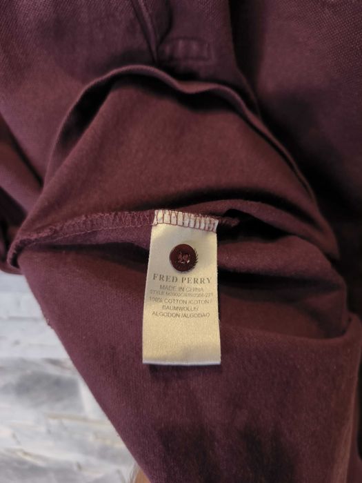 Koszulka Polo Fred Perry Bordowa Basic Logo