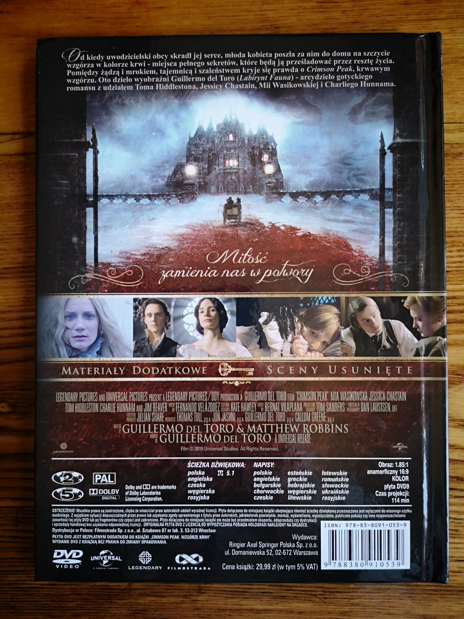 Płyta DVD: Crimson Peak - wydanie książkowe! Mia Wasilkowska