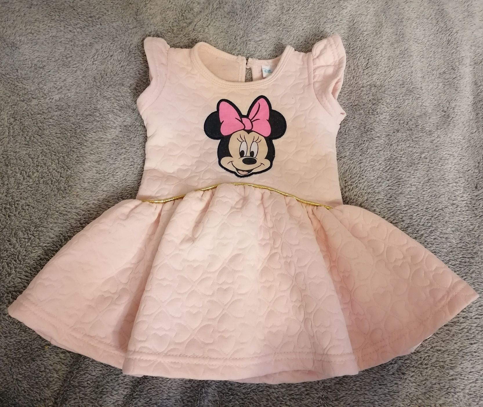 Różowa sukienka z Myszką Minnie 6-9 miesięcy (74)