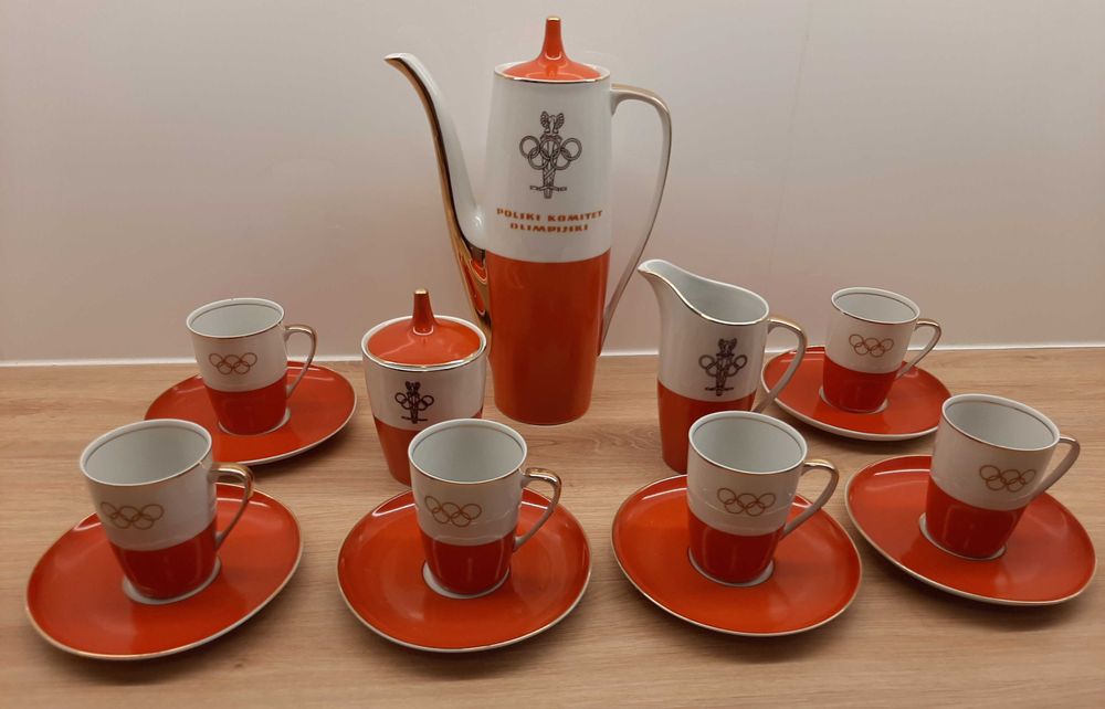 serwis kawowy Ćmielów model Goplana, proj. W. Potacki, PKOL, lata 60