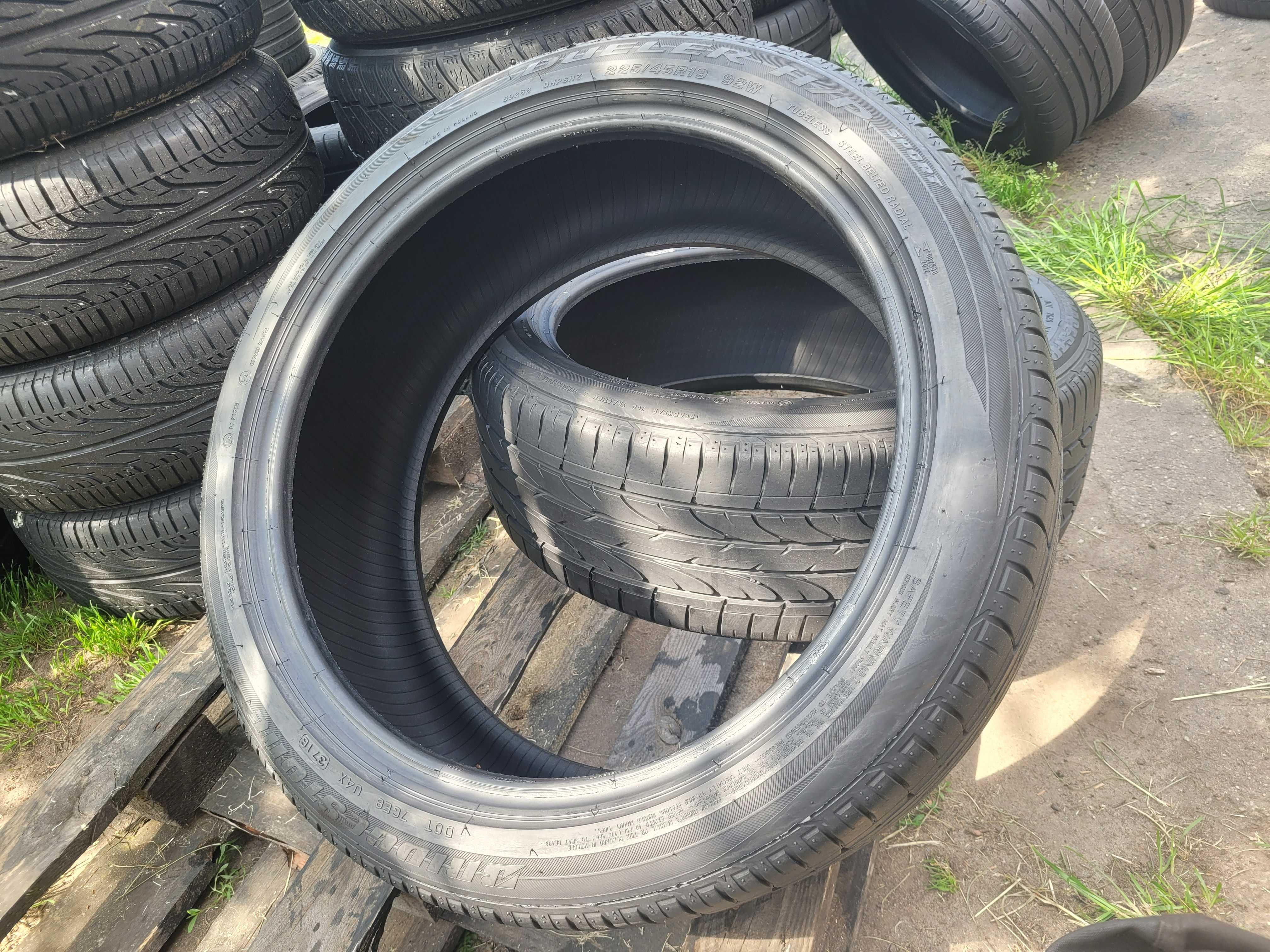 Opony Letnie 225/45R19 Bridgestone Dueler H/P Sport 2szt Montaż