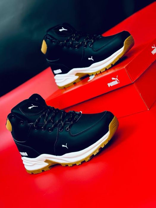 Ботинки кроссовки кожаные Пума зима / красовки пума теплые 40-45 разме