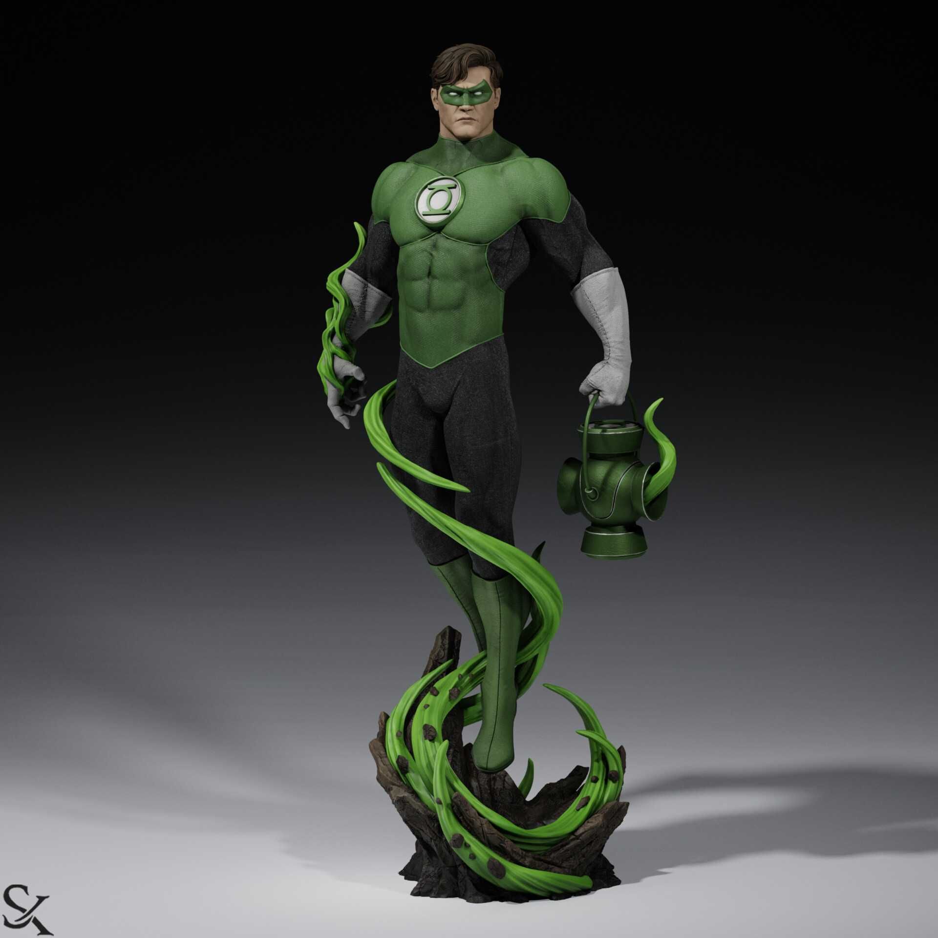 Green Lantern MCU Druk 3d żywica