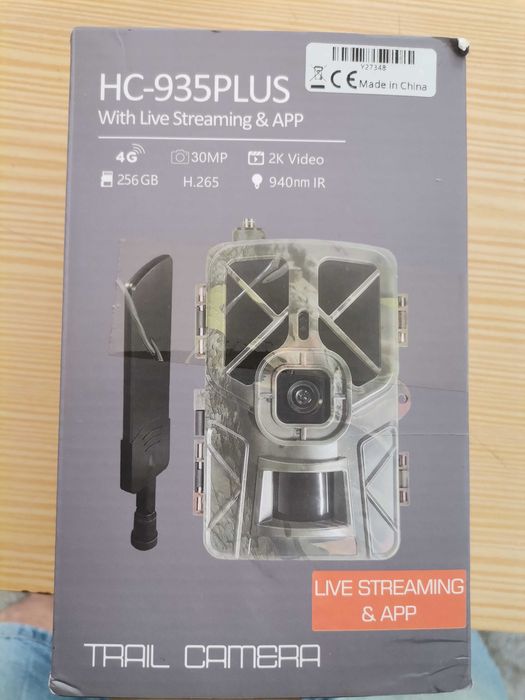 Camera de caça nocturna, diurna 4G, a pilhas ou bataria solar.