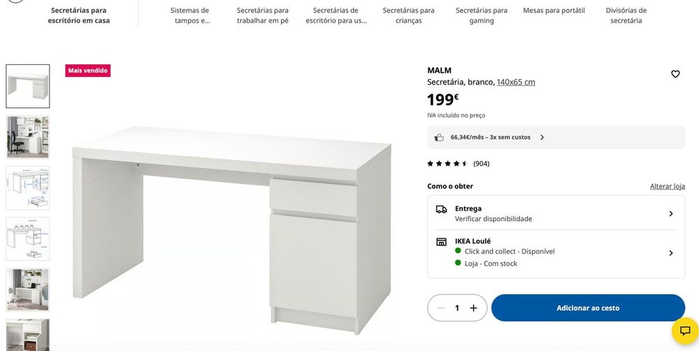 Secretaria IKEA Modelo MALM
