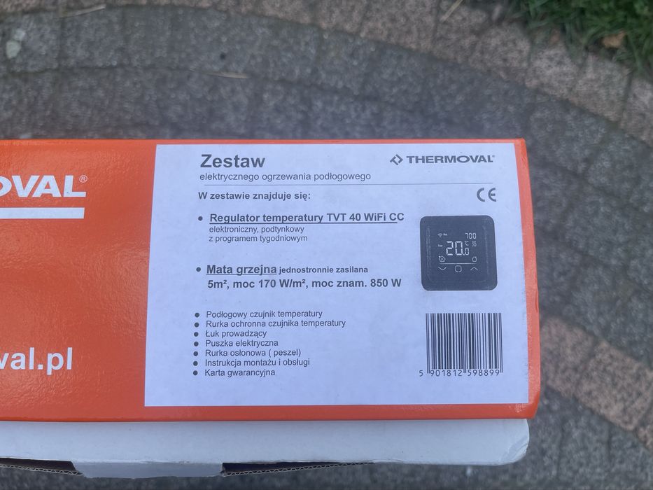 Zestaw elektrycznego ogrzewania podłogowego firmy Thermoval