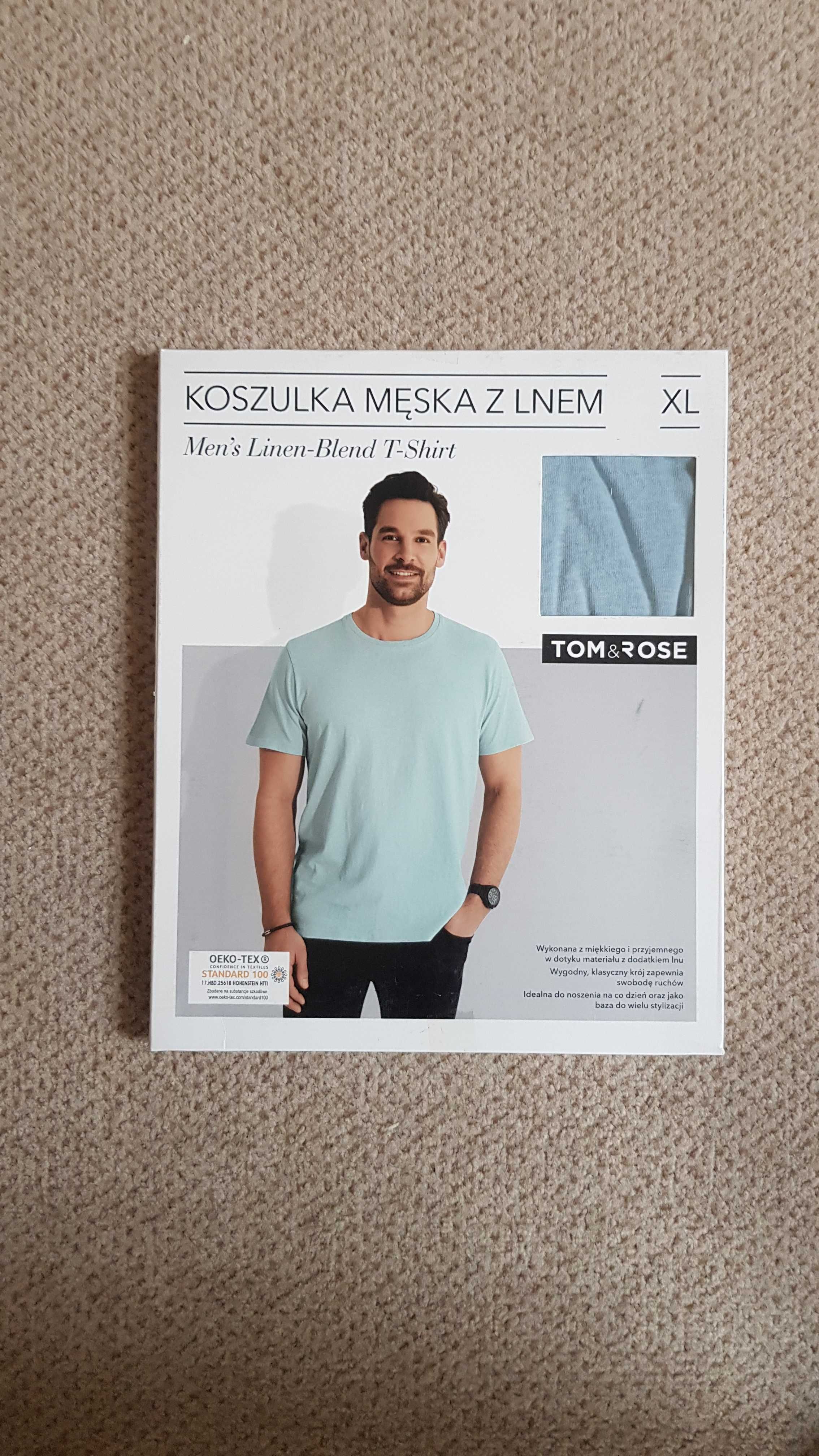 Koszulka męska z lnem XL