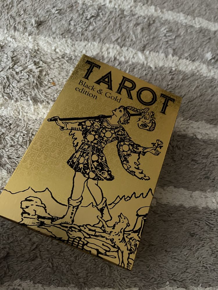 Tarot karty +ksiazka black gold nowe