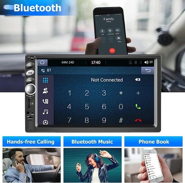 Rádio 2din 7 polegadas botões físicos e touch Bluetooth Carplay NOVO