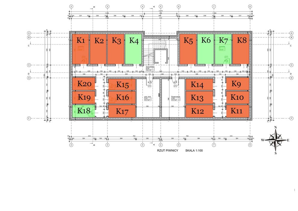 Komórka lokatorska, komórka piwniczna, piwnica 6-10 m2, Kraszewskiego