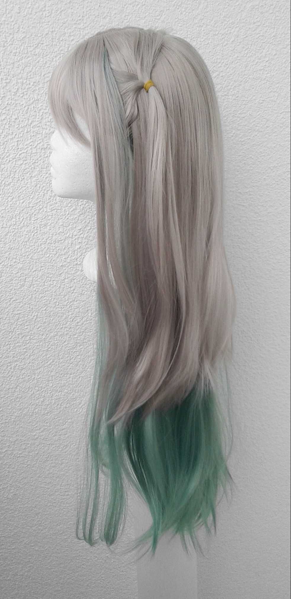 Toilet bound Hanako Yashiro Nene cosplay wig peruka szara zielona