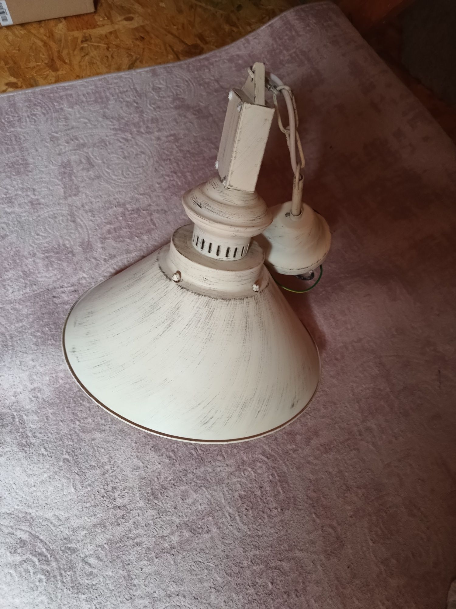 Lampa wisząca Loft antique ecru industrial