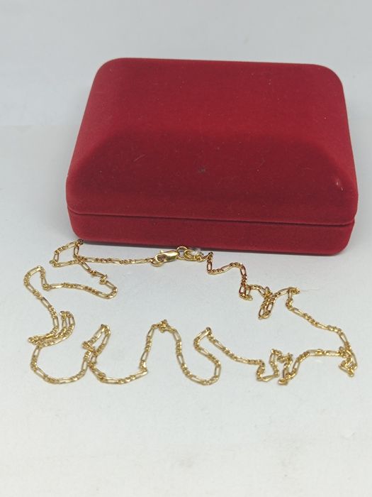 Złoty łańcuszek Figaro długość 55cm, złoto 585