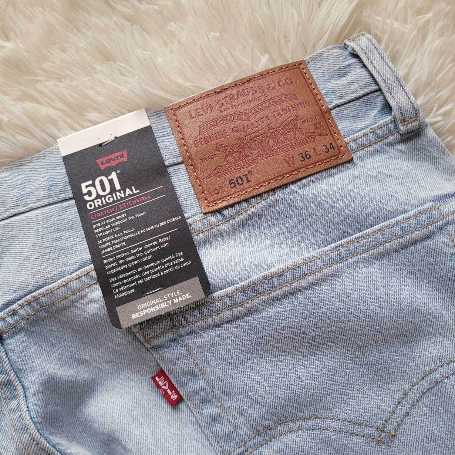 spodnie LEVI`S 501 Original W36 L34 36x34 Premium