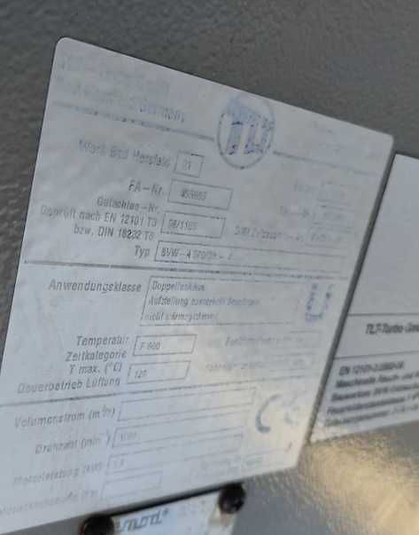 Wentylator Promieniowy Oddymiający TLT-Turbo BVW-A 500/300-4