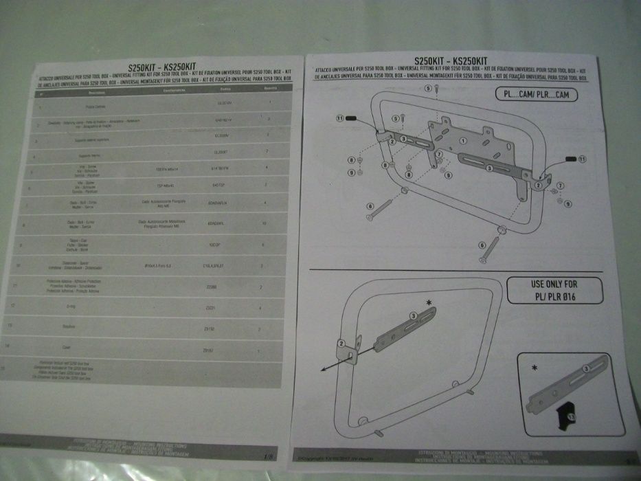 S250 GIVI uniwersalna skrzynka narzędziowa ,wodoszczelna ( S250KIT )