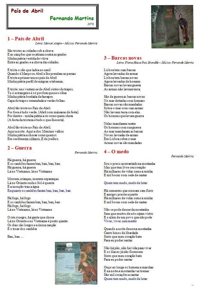 Fernando Martins	- - - - -	País de Abril	- - - - -	EP