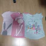Zestaw 3 szt t-shirt koszulka 128 little kids dla dziewczynki