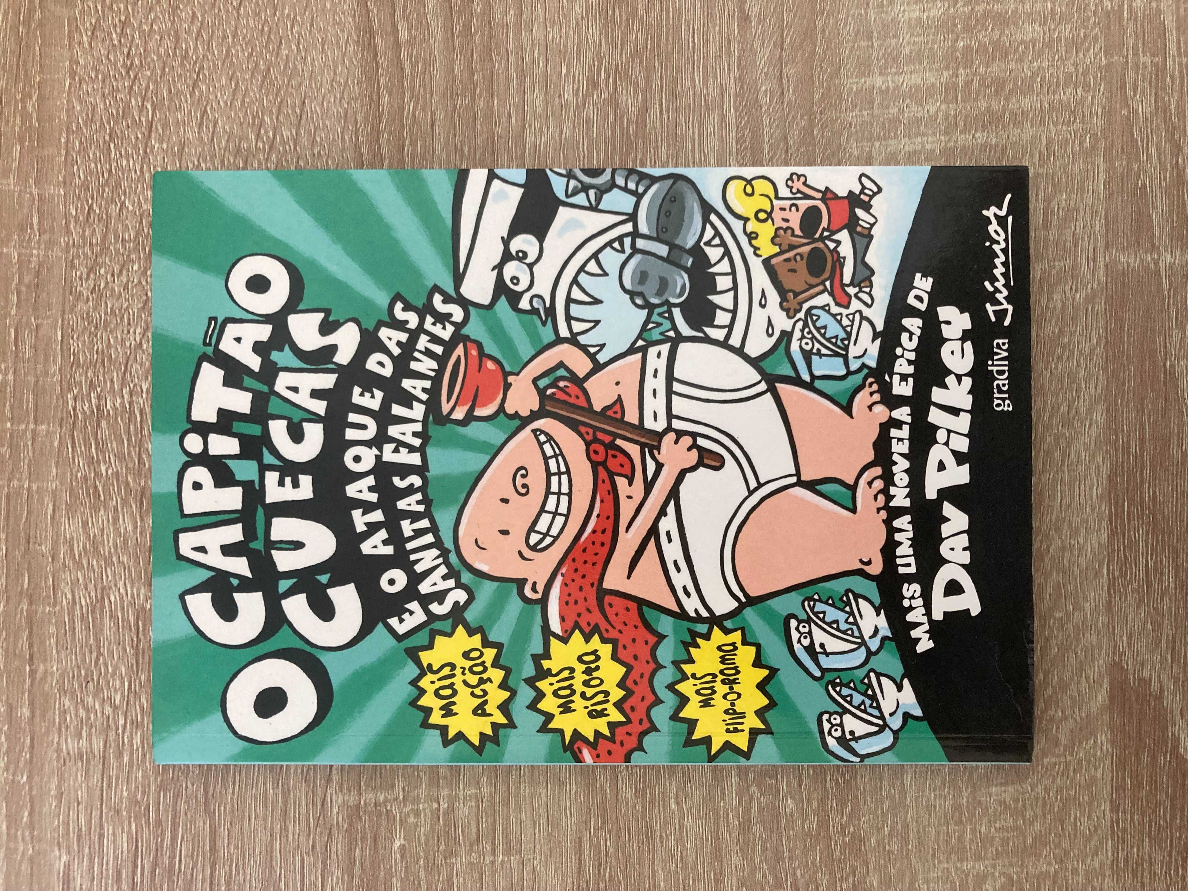 Capitão Cuecas – 7 livros (1 a 6 + 8) – 5€/livro – Portes à parte